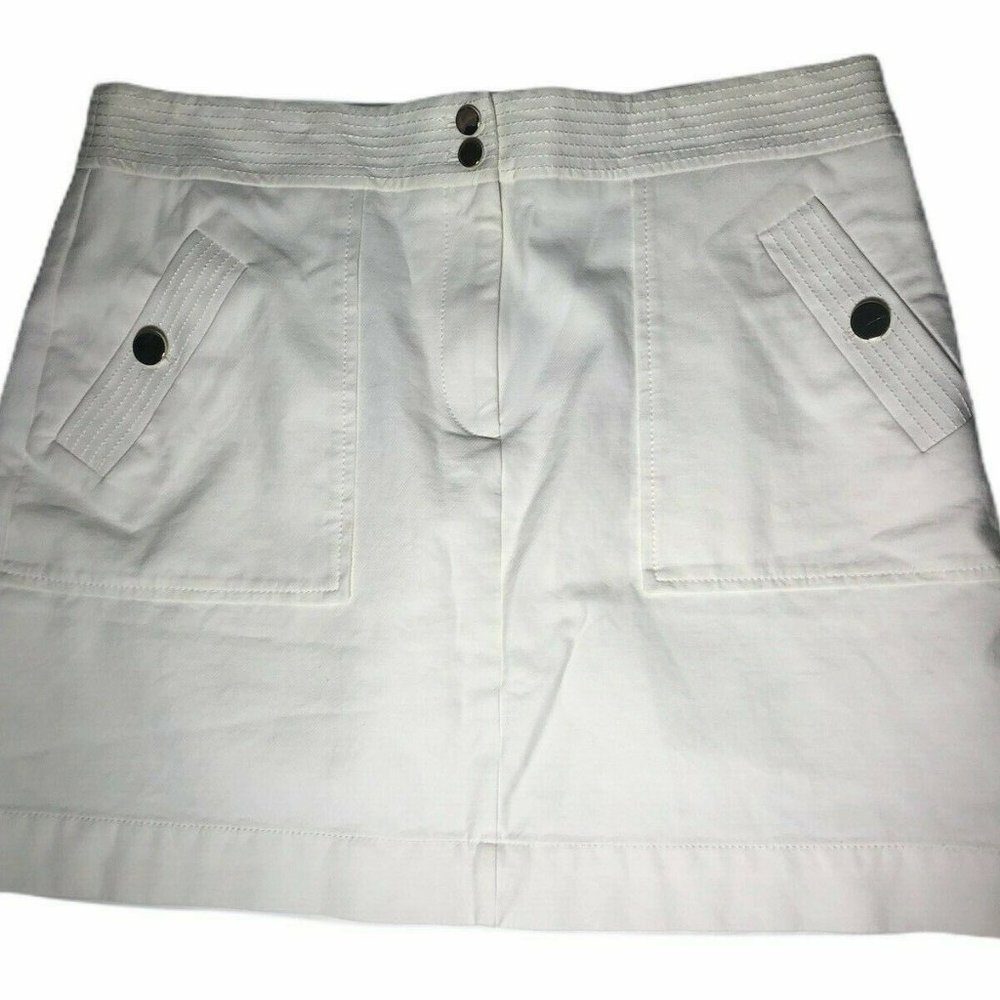 Ann Taylor LOFT White Skirt Womens Size 14